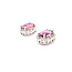 Earrings 0.40ctw Round Diamonds Stud 2.49ctw Pink Sapphire 10x10mm 18kw 124034157