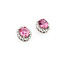 Earrings 0.40ctw Round Diamonds Stud 2.49ctw Pink Sapphire 10x10mm 18kw 124034157