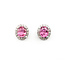 Earrings 0.40ctw Round Diamonds Stud 2.49ctw Pink Sapphire 10x10mm 18kw 124034157