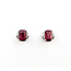 Earrings 0.06ctw Round Diamonds 1.20ctw Ruby 7x6.7mm 14kw 124034153