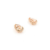  Earrings 0.10ctw Round Diamonds Pear Stud 1.40ctw Morganite 8.5x6.1mm 14kr 124034155
