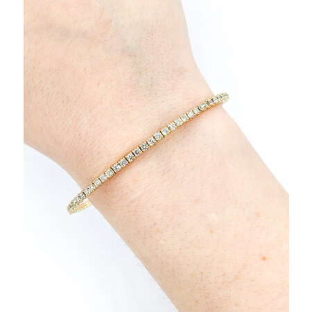 Bracelet Bangle 1.47ctw Diamonds 14ky 7" 123030237