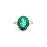  Ring Custom Mounting .17ctw Round Diamonds 4.40ct GIA Emerald 18ky sz6.5 224030153