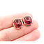 Earrings 15.5ctw Cabochon Pink Tourmaline 18ky 14.8x11.14mm 123050073