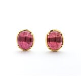  Earrings 15.5ctw Cabochon Pink Tourmaline 18ky 14.8x11.14mm 123050073
