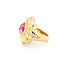 Ring Palm Motif .40ctw Round Diamonds 2.48ct Tourmaline Cabochon Pink Tourmaline 18ky sz6 224030151