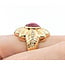 Ring Palm Motif .40ctw Round Diamonds 2.48ct Tourmaline Cabochon Pink Tourmaline 18ky sz6 224030151