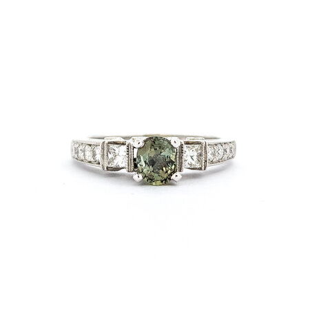 Ring .50ctw Diamonds .62ct Alexandrite 14kw Sz7.25 123040010