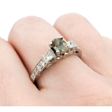 Ring .50ctw Diamonds .62ct Alexandrite 14kw Sz7.25 123040010