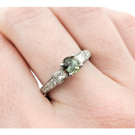 Ring .50ctw Diamonds .62ct Alexandrite 14kw Sz7.25 123040010