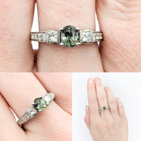 Ring .50ctw Diamonds .62ct Alexandrite 14kw Sz7.25 123040010