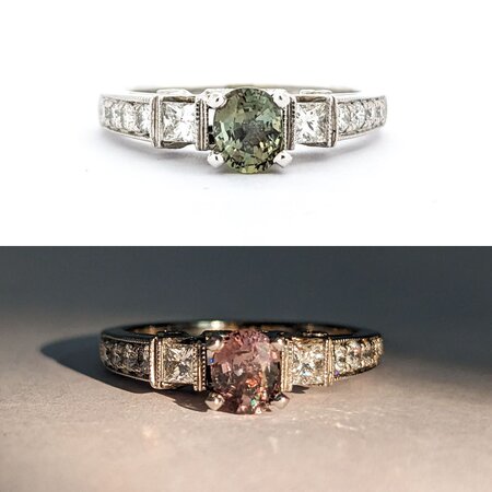 Ring .50ctw Diamonds .62ct Alexandrite 14kw Sz7.25 123040010