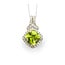 Pendant Drop 0.30ctw Round Diamonds 2.15ctw Peridot 10.5x10.5mm 10kw 18" 124031253