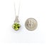 Pendant Drop 0.30ctw Round Diamonds 2.15ctw Peridot 10.5x10.5mm 10kw 18" 124031253