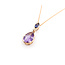 Pendant Drop 0.02ctw Round Diamonds 4.04ctw Amethyst 1x.25" 14kr 18" 124031263