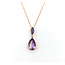 Pendant Drop 0.02ctw Round Diamonds 4.04ctw Amethyst 1x.25" 14kr 18" 124031263