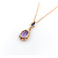 Pendant Drop 0.02ctw Round Diamonds 4.04ctw Amethyst 1x.25" 14kr 18" 124031263