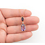 Pendant Drop 0.02ctw Round Diamonds 4.04ctw Amethyst 1x.25" 14kr 18" 124031263