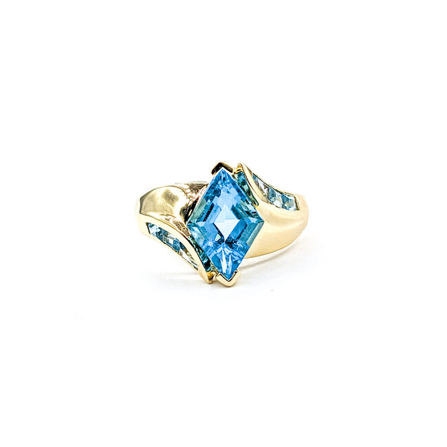 Ring 1980's 3.50ctw Fancy/Baguette Topaz 14ky 224030155