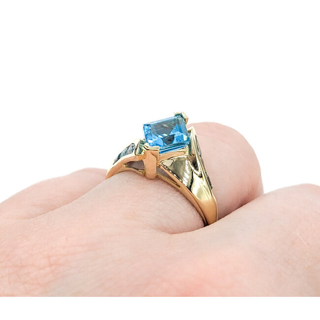 Ring 1980's 3.50ctw Fancy/Baguette Topaz 14ky 224030155