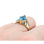Ring 1980's 3.50ctw Fancy/Baguette Topaz 14ky 224030155