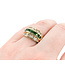 Ring Channel Set .75ctw Baguette Diamonds .54ctw Tsavorite Garnets 14ky sz7 224030164