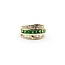 Ring Channel Set .75ctw Baguette Diamonds .54ctw Tsavorite Garnets 14ky sz7 224030164