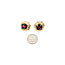 Earrings 6.50ctw Cushion Garnets Omega Back 16x16mm 14ky 224034151