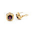 Earrings 6.50ctw Cushion Garnets Omega Back 16x16mm 14ky 224034151