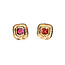 Earrings 6.50ctw Cushion Garnets Omega Back 16x16mm 14ky 224034151