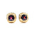 Earrings 6.50ctw Cushion Garnets Omega Back 16x16mm 14ky 224034151
