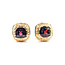 Earrings 6.50ctw Cushion Garnets Omega Back 16x16mm 14ky 224034151