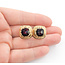 Earrings 6.50ctw Cushion Garnets Omega Back 16x16mm 14ky 224034151
