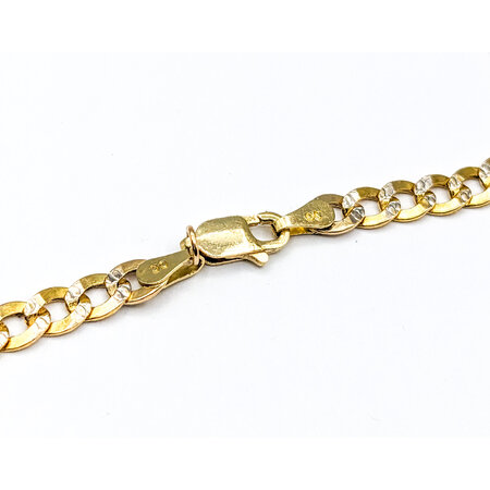 Bracelet Curb Diamond Cut Link ID 14ky 9" 4.5mm 5.63g 124033502