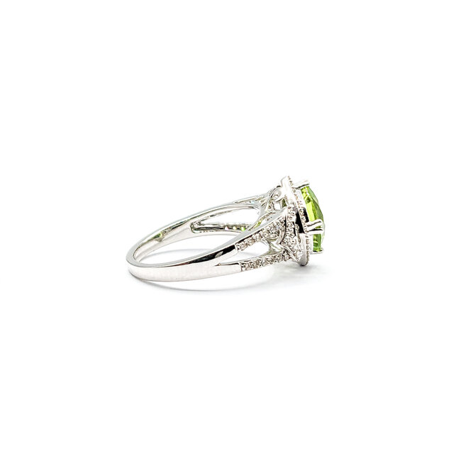Ring 0.36ctw Round Diamonds 2.15ct Peridot 10kw sz6.25 124030162