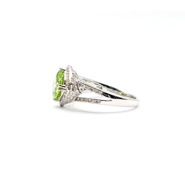 Ring 0.36ctw Round Diamonds 2.15ct Peridot 10kw sz6.25 124030162