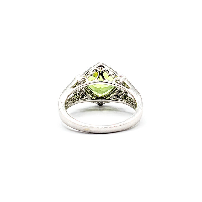 Ring 0.36ctw Round Diamonds 2.15ct Peridot 10kw sz6.25 124030162