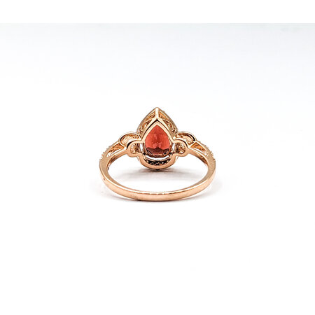 Ring 0.20ctw Round Diamonds 1.60ct Garnet 14kr sz6.25 124030168