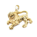  Pendant Lion .05ctw Round Diamonds 1.9x1.9" 10ky " 124031006