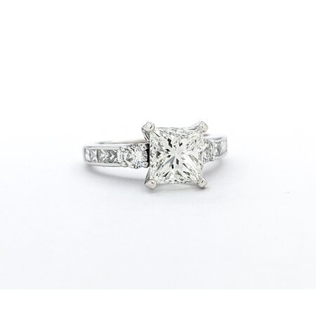 Ring 1.67ct Princess Cut Diamond .25ctw Diamonds 14kw sz4.5 224030302