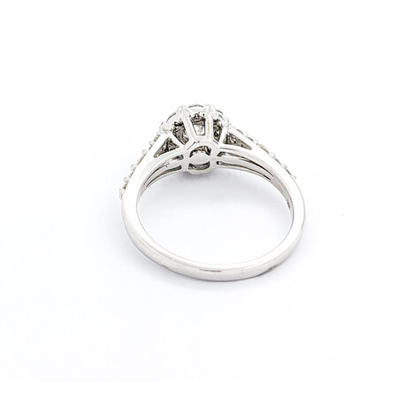 Ring 1.00ctw Round Diamonds Octagon Shape 10kw 124030013