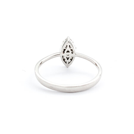 Ring .31ctw Round Diamonds Marquise Shape Cluster 14kw sz6.25 124030011