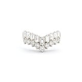  Ring 1.00ctw Round & Baguette Diamonds Double Row 900pt 124030012