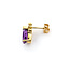 Earrings .16ctw Round Diamonds Stud 2.3ctw Amethyst 12x9mm 14ky 124034166