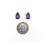 Earrings .16ctw Round Diamonds Stud 2.3ctw Amethyst 12x9mm 14ky 124034166