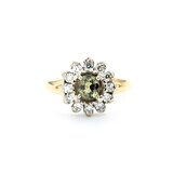  Ring Vintage .25ctw Single Cut Diamonds .55ct Alexandrite GIA Cert: 1236197383 14ky sz6.5 124010171