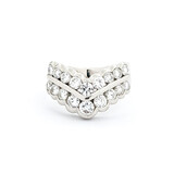  Ring 1.21ctw Round Diamonds Double Row 900pt sz5 124030009