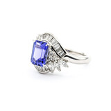  Ring .80ctw Baguette/Marquise Diamonds 1.60ct Tanzanite 900pt sz7 124030166