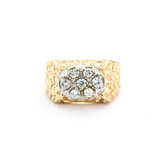  Ring .50ctw Round Diamonds Nugget Design 14ky sz9 124030006