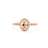  Ring 0.16ctw Round Diamonds 0.70ct Morganite 14kr sz8 124030181